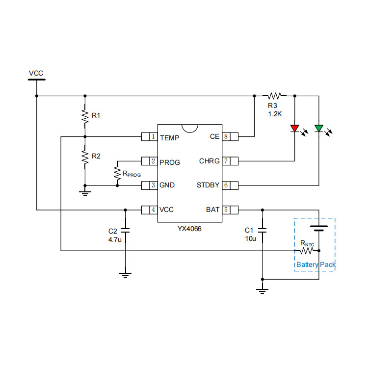 惠州单节锂离子电池充电管理芯片 YX4066  带OVP保护功能 防电池反接 