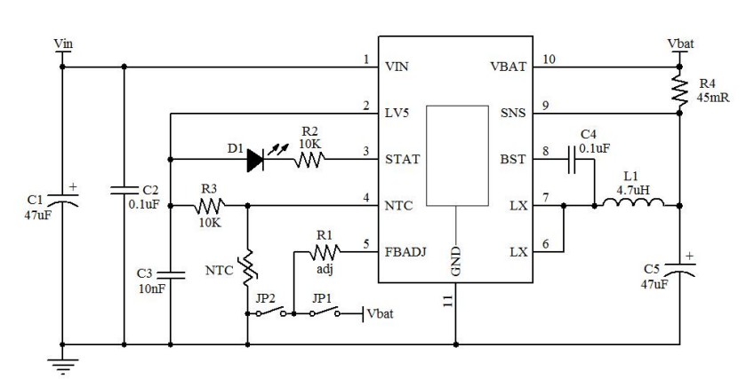 BC910惠州 开关型单节锂电池充电管理芯片，3A同步降压锂离子充电器