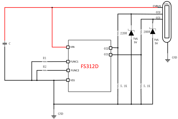 USB Type-C PD3.2快充协议智能触发芯片 惠州FS312D